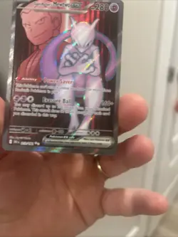 2025 Pokemon Destined Rivals Ultra Rare Team Rocket’s Mewtwo EX 213/182 NM 🔥 - Image 4