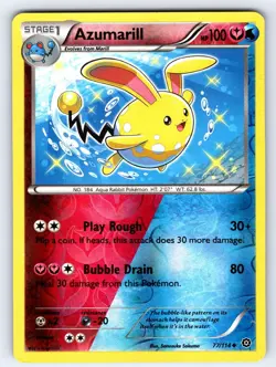 Azumarill 77/114 Uncommon Steam Siege Pokemon Reverse Holo Moderately Played - Image 1