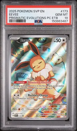 2025 POKEMON SVP EN-SV BLACK STAR PROMO #173 EEVEE PSA 10 - Image 1