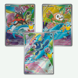 Pokemon TCG First Partner Illustration Collection Series 1 Gen 7 Alola Starters - Image 1