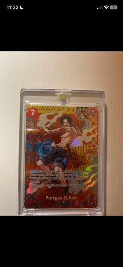 Portgas D. Ace SP Alt Art Parallel OP02-013 SR Paramount War One Piece Card - Image 1