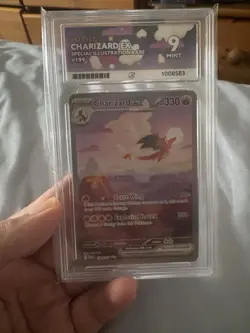 Pokemon TCG Charizard EX 199/165 SIR Pokemon 151 Scarlet & Violet ACE 9 Mint - Image 1