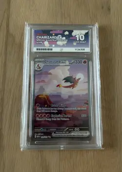 Pokemon TCG Charizard EX 199/165 SIR 151 Scarlet & Violet Ace 10 Graded - Image 1