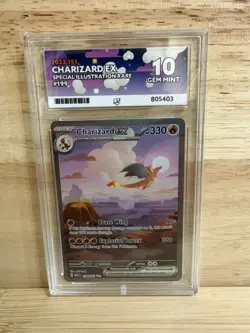 Pokemon TCG Charizard EX 199/165 Sir 151 Scarlet & Violet Ace 10 Graded - Image 1