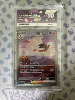 Pokemon TCG Charizard EX 199/165 Sir 151 Scarlet & Violet Ace 10 Graded - Image 3