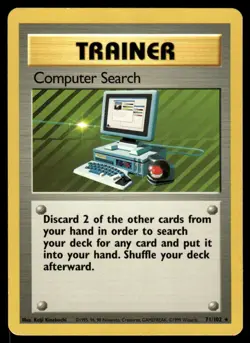 Pokemon TCG Base Set #071/102 Computer Search LP - Image 1
