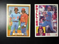 Pete Rose Lot Of 2 Cards Phillies ➡ 81 Donruss, 84 Topps 🔥NM/MT🔥 HIGH GRADE - Image 1