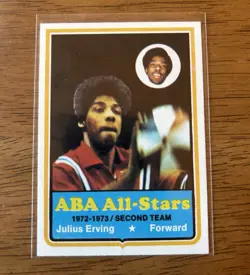 1973-74 Topps ABA All-Stars JULIUS ERVING Basketball Card #240 Squires - Image 1