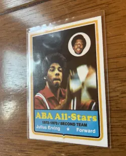 1973-74 Topps ABA All-Stars JULIUS ERVING Basketball Card #240 Squires - Image 3