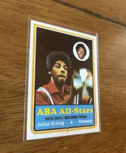 1973-74 Topps ABA All-Stars JULIUS ERVING Basketball Card #240 Squires - Image 4