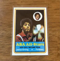 1973-74 Topps ABA All-Stars JULIUS ERVING Basketball Card #240 Squires - Image 5