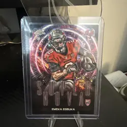 2025 Topps Cosmic Chrome emeka egbuka /10 Supernova SP #SPN-8 Rookie RC - Image 1