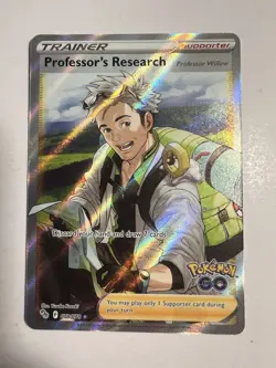 Professor's Research (Trainer) - 078/078 Pokemon GO - Full Art Ultra Rare - MINT - Image 1