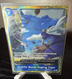 2024 One Piece—Gravity Blade Raging Tiger (Alt Art) #OP06-058 (PRB-02)—Rare Foil - Image 2