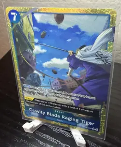 2024 One Piece—Gravity Blade Raging Tiger (Alt Art) #OP06-058 (PRB-02)—Rare Foil - Image 3