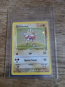 Hitmonchan Pokemon Card Holo WOTC 8/130 Base Set 2 Rare Vintage 2000 Original LP - Image 2