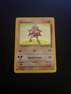 WOTC Pokemon Base set 2 Hitmonchan 8/130 Holo Rare vintage 1999/2000 - Image 1