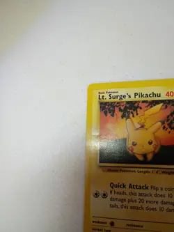 Pokemon Gym Challenge Lt. Surge's Pikachu 84/132 Common Light Play Free Shipping - Image 2