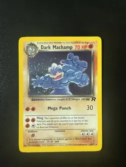 Pokemon TCG Dark Machamp 10/82 Holo Rare Card 10/82 Team Rocket Series NM - Image 1