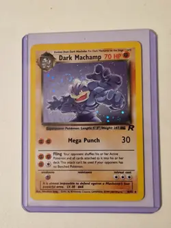 Dark Machamp Holo 10/82 - Team Rocket Pokemon Card (WOTC) - SWIRL Rare TCG ✨ - Image 1