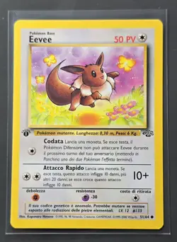 Pokemon Eevee 1st Edition Italian 51/64 Jungle WOTC Vintage 1999-2000 TCG - Image 1