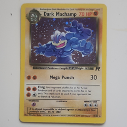 Nintendo Pokemon TCG Dark Machamp 10/82 Team Rocket 2000 Holo Rare 70 HP English - Image 1
