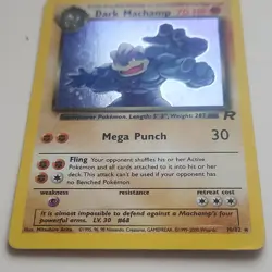 Nintendo Pokemon TCG Dark Machamp 10/82 Team Rocket 2000 Holo Rare 70 HP English - Image 5