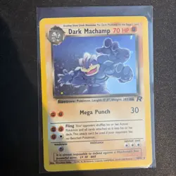 Pokemon Dark Machamp Holo Rare TCG Team Rocket Unlimited Card 10/82 - Image 1