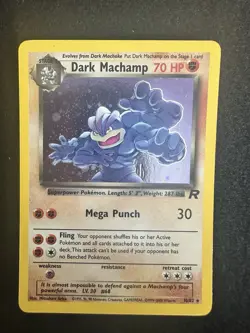 Pokemon TCG Dark Machamp 10/82 Holo Rare Team Rocket Moderately Played MP - Image 1