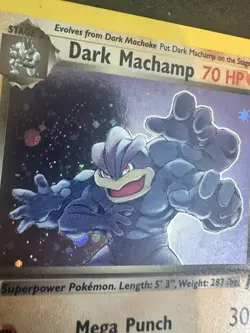 Pokemon TCG Dark Machamp 10/82 Holo Rare Team Rocket Moderately Played MP - Image 2