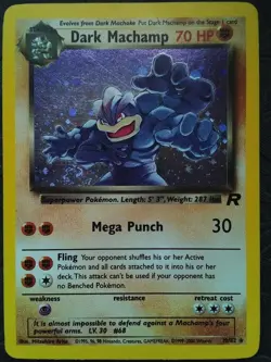 Dark Machamp Pokemon TCG Team Rocket Set #10/82 Holo Rare WOTC Vintage MINT 1999 - Image 3