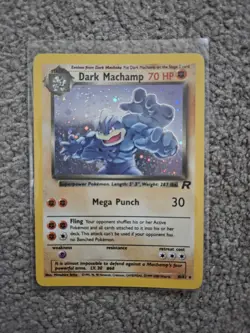 Pokemon Dark Machamp Holo Rare TCG Card Team Rocket Series 10/82 LP - Image 1