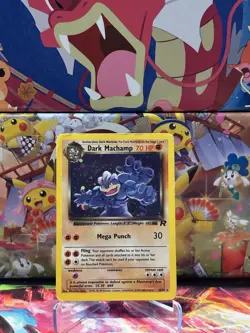 Pokemon Dark Machamp Holo Rare TCG Card Team Rocket Series MP 10/82 - Image 1