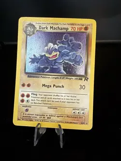 Pokemon Dark Machamp Holo Rare TCG Team Rocket Card 10/82 Unlimited - Image 1