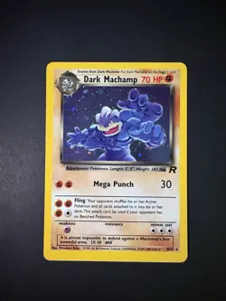 Pokemon TCG Dark Machamp Team Rocket 10/82 70 HP Holo Rare Stage 2 English - Image 1