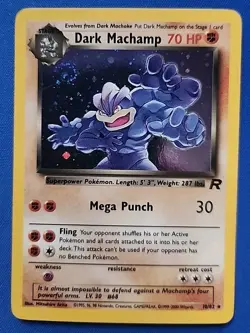 Pokemon TCG - Dark Machamp - Unlimited Holo Rare - 10/82 - Team Rocket - HP/DMG - Image 1