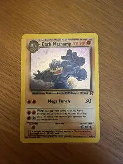 Pokemon Dark Machamp Holo Rare TCG Team Rocket Unlimited Card 10/82 - Image 1