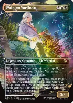 MTG English Estinien Varlineau (Borderless) (Chocobo Track Foil) NM Foil - Image 1