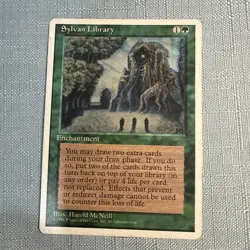 MTG 4th edition, Sylvan Library. 1995 Vintage Magic! MP+ - Image 1