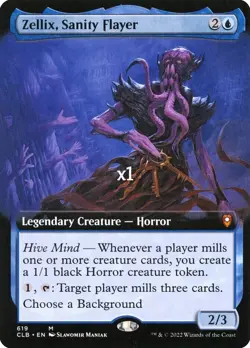 MTG Borderless CMR: Battle for Baldur's Gate CLB Zellix, Sanity Flayer MINT - Image 1