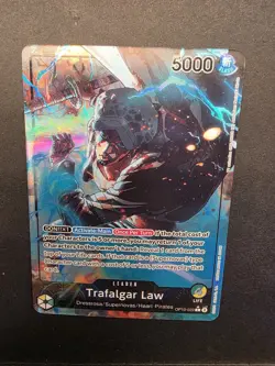 One Piece CCG Trafalgar Law OP10-022 Leader Alt Art English Edition Near Mint - Image 1