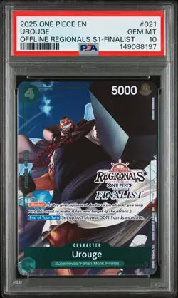 2025 ONE PIECE OFFLINE REGIONALS PACK 2025 SEASON 1 FINALIST #021 UROUGE PSA 10 - Image 1