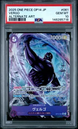 Vergo 061 Alternate Art One Piece Japanese PSA 10 - Image 1