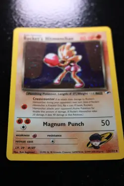 Pokemon TCG Rocket's Hitmonchan Gym Heroes 11/132 Holo Unlimited Holo Rare NM - Image 2