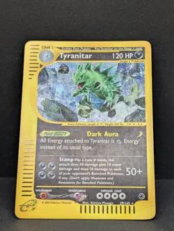 Tyranitar 029/165 Expedition Base Set Holo Ultra Rare Pokemon TCG Nintendo MP - Image 3