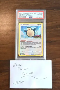 Pokemon SWSH Vivid Voltage #SWSH068 Snorlax Prerelease STAFF Promo PSA 10 - Image 3