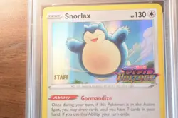 Pokemon SWSH Vivid Voltage #SWSH068 Snorlax Prerelease STAFF Promo PSA 10 - Image 4