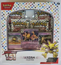 SEALED Pokemon TCG Scarlet & Violet Alakazam ex Card 151 Collection - Image 1