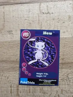 Mew Poketrivia Card #151 Pokemon Mewtwo Strikes Back 1999 Burger King - Image 1