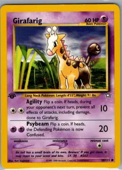 Girafarig 58/111 Non Holo Neo Genesis - Pokemon Card - NM - Image 1
